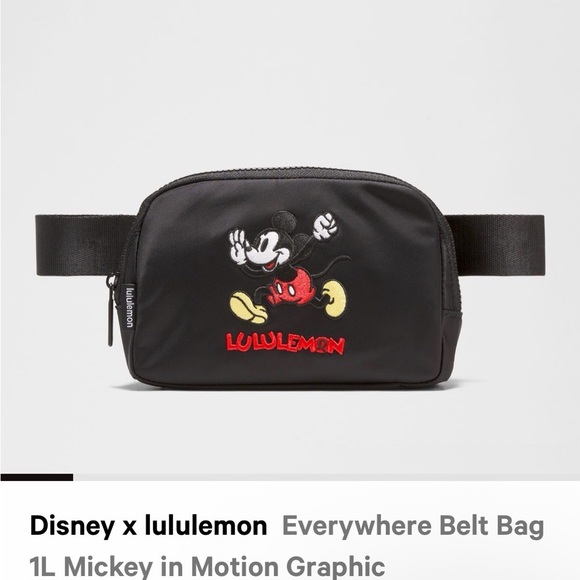 lululemon athletica Black Mickey Belt Bag